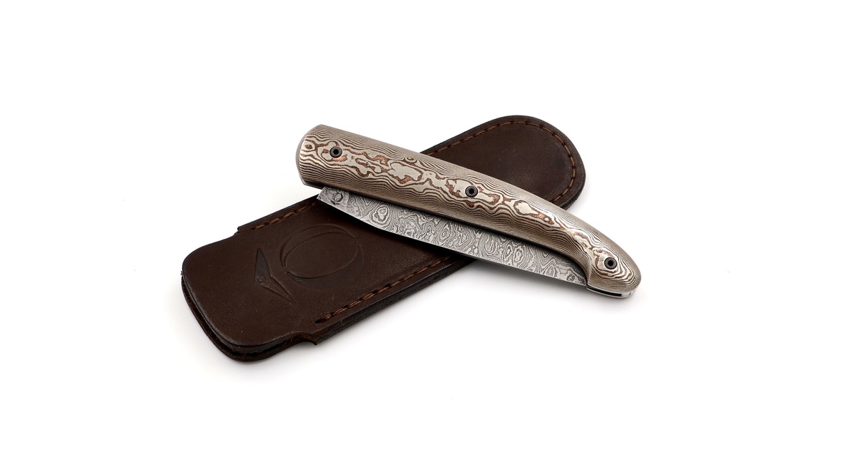 Atelier Ôdae Le PASSAGER  Mokume-Gane handgeschmiedete Damastklinge   Atelier Ôdae Le PASSAGER  Mokume-Gane handgeschmiedete Damastklinge