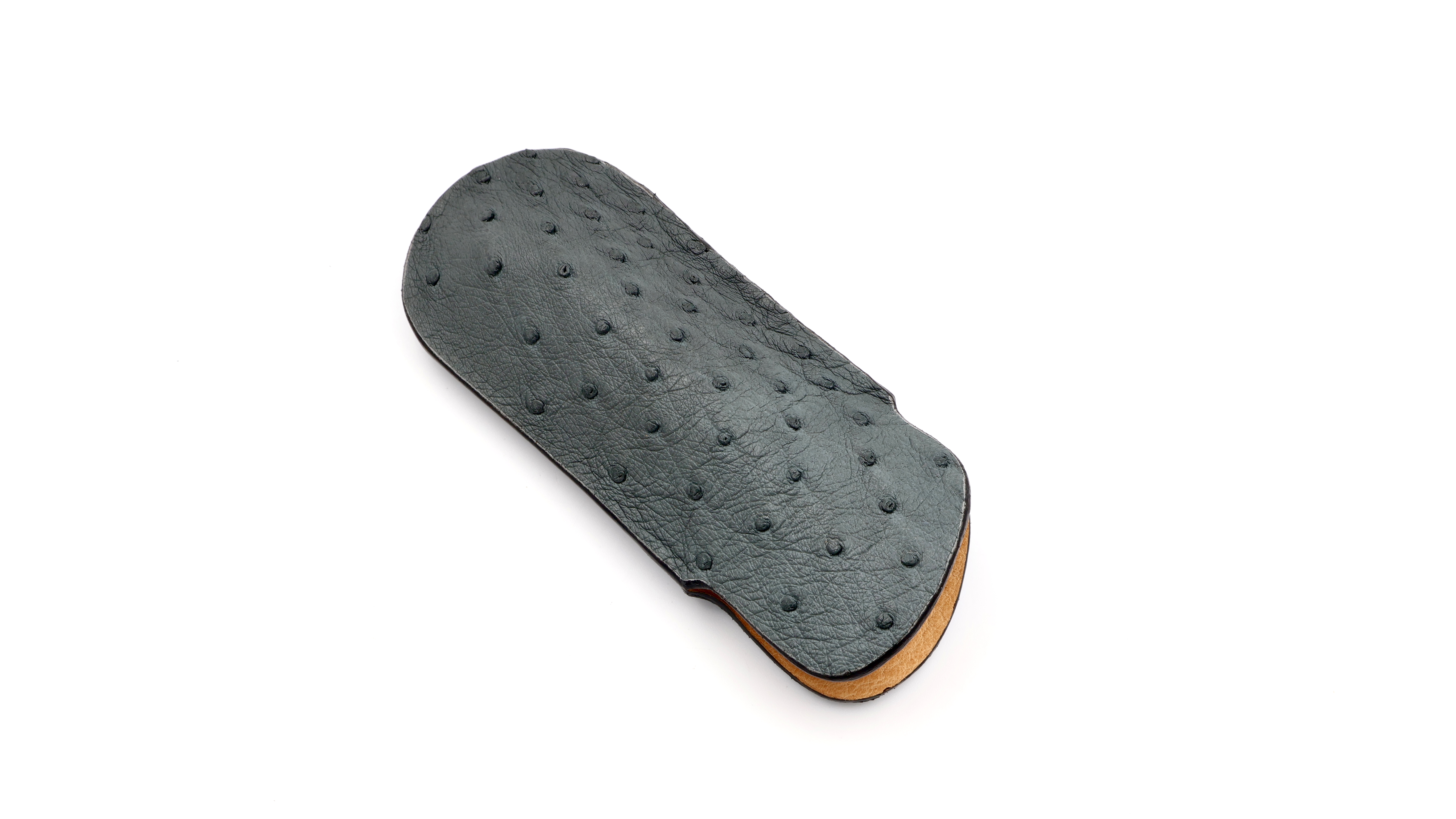 Atelier N°7 Stecketui Straussenleder grau 14,5 cm     
