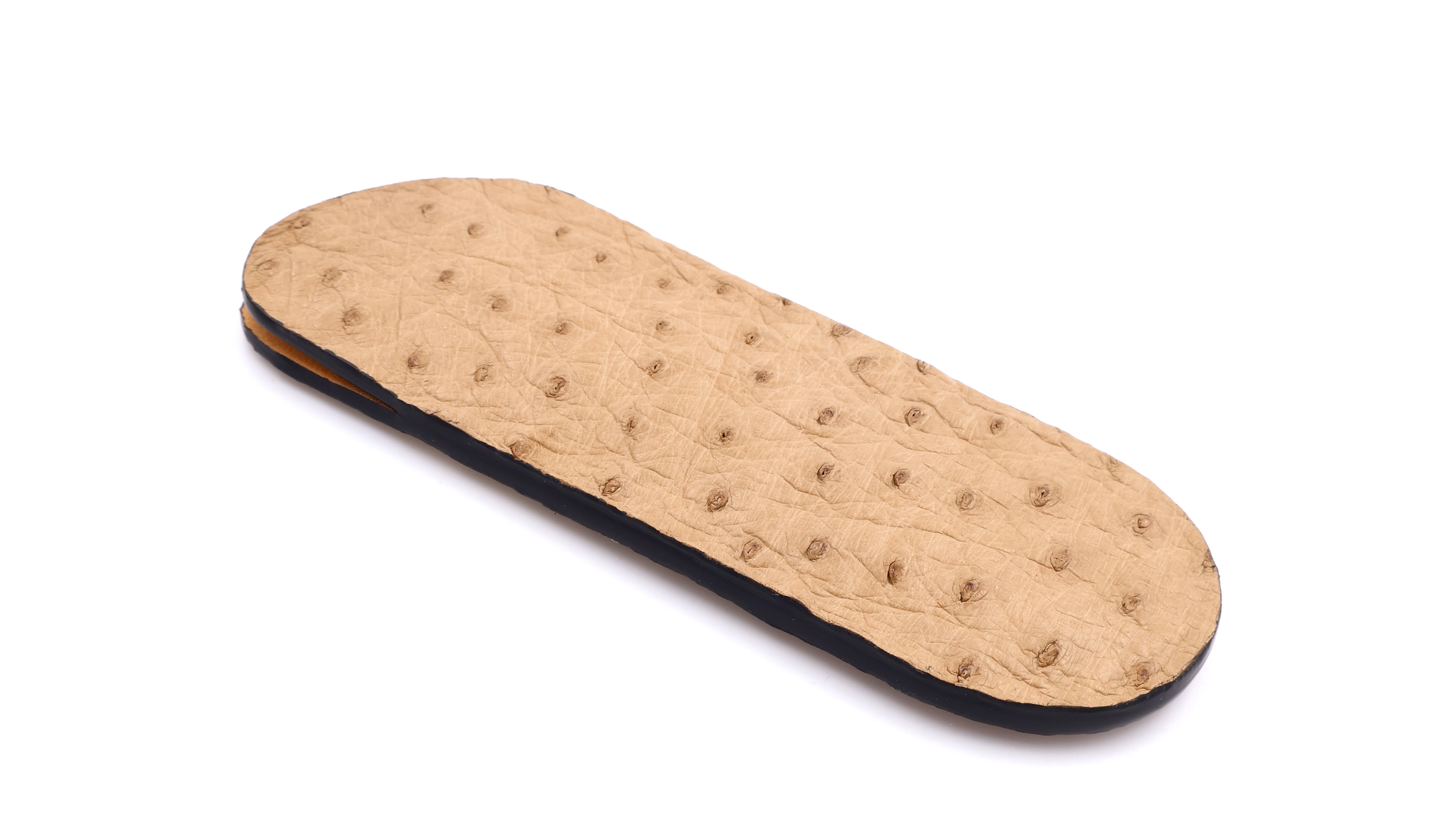 Atelier N°7 Stecketui Straussenleder beige 14 cm    Atelier N°7 Stecketui Straussenleder beige 14 cm