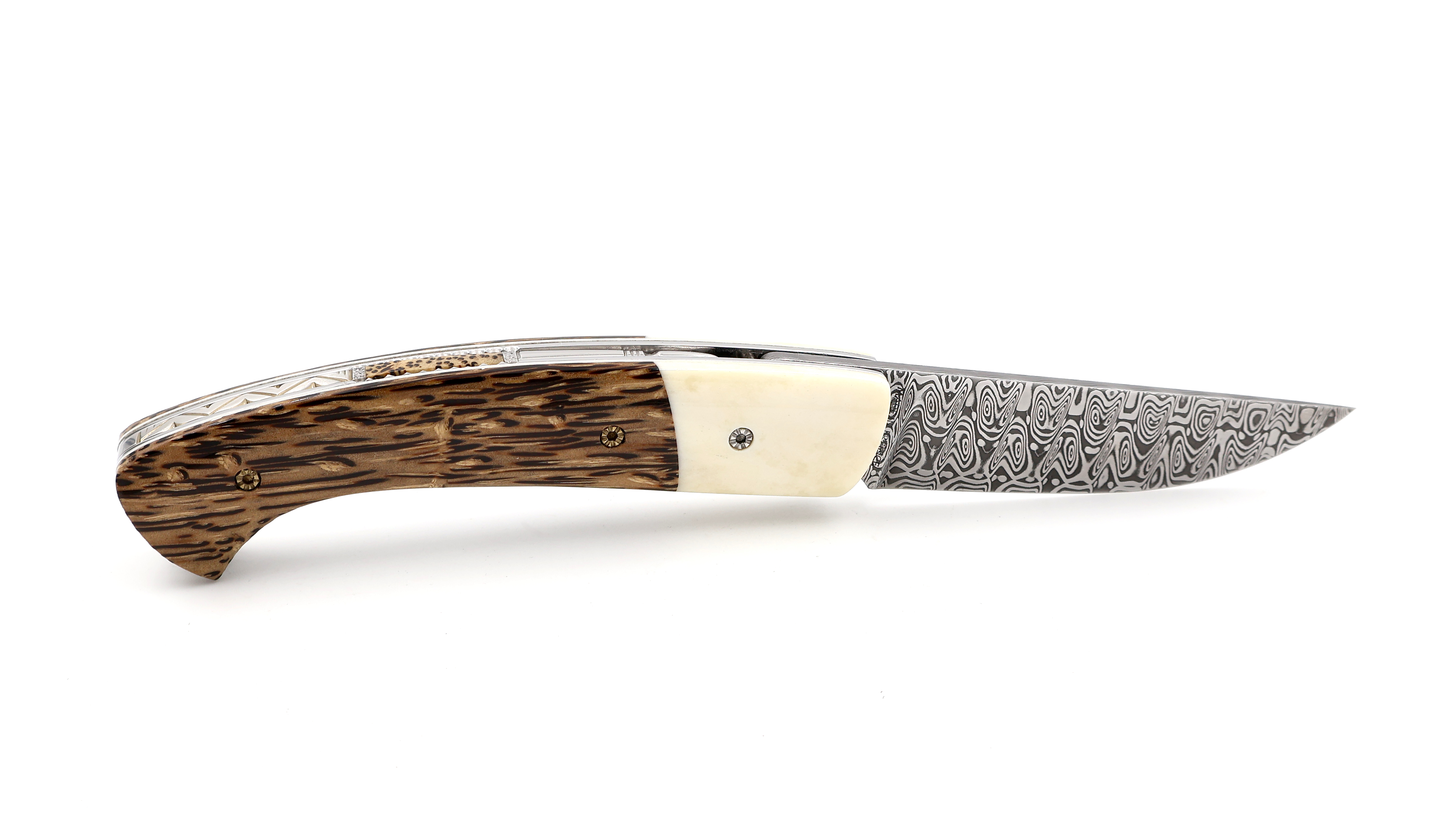 MANU LAPLACE 1515 ZULU Palmholz & Büffel-Knochen Damastklinge