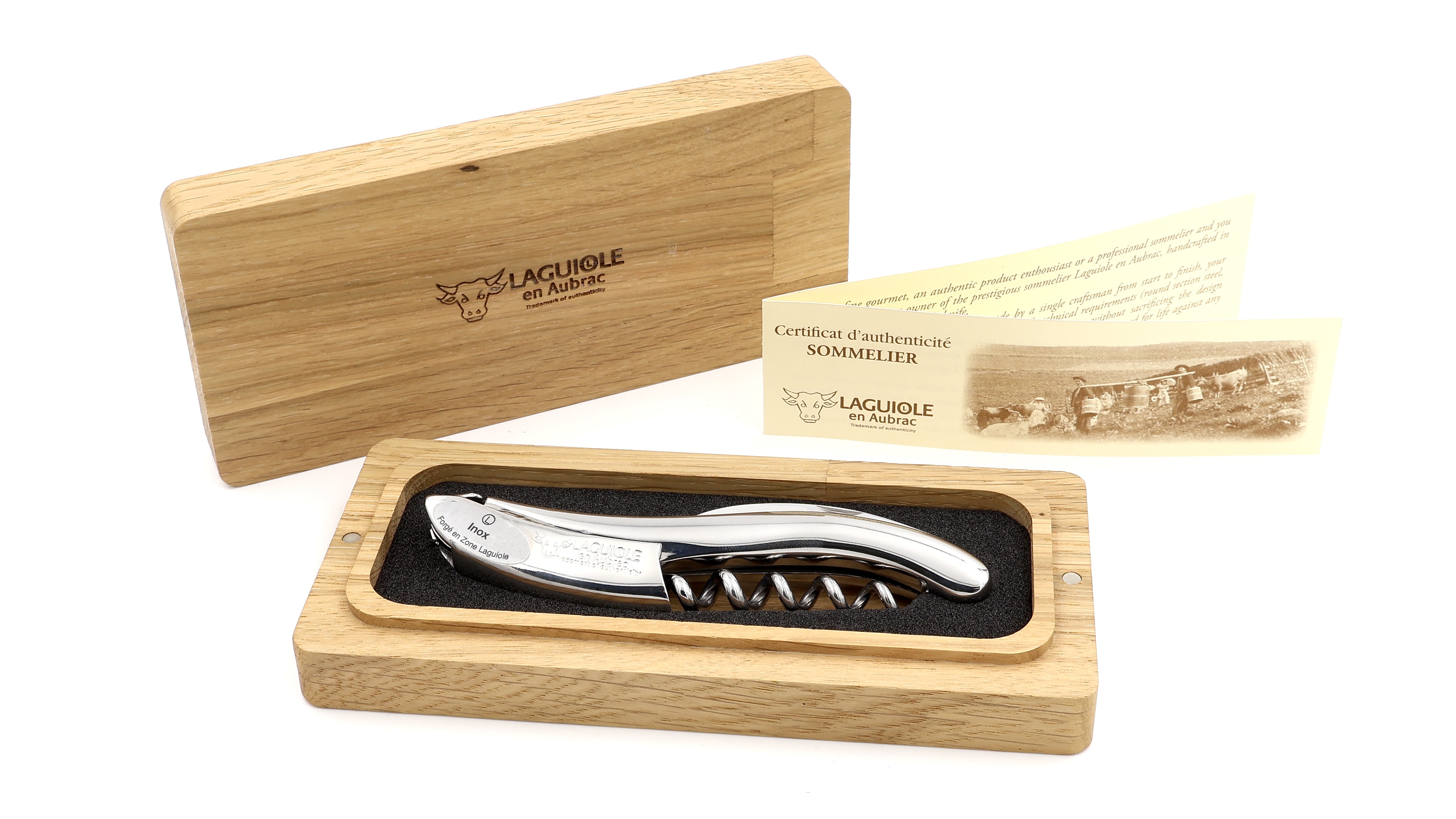 Laguiole en Aubrac Laguiole Sommelier knife stainless steel shiny