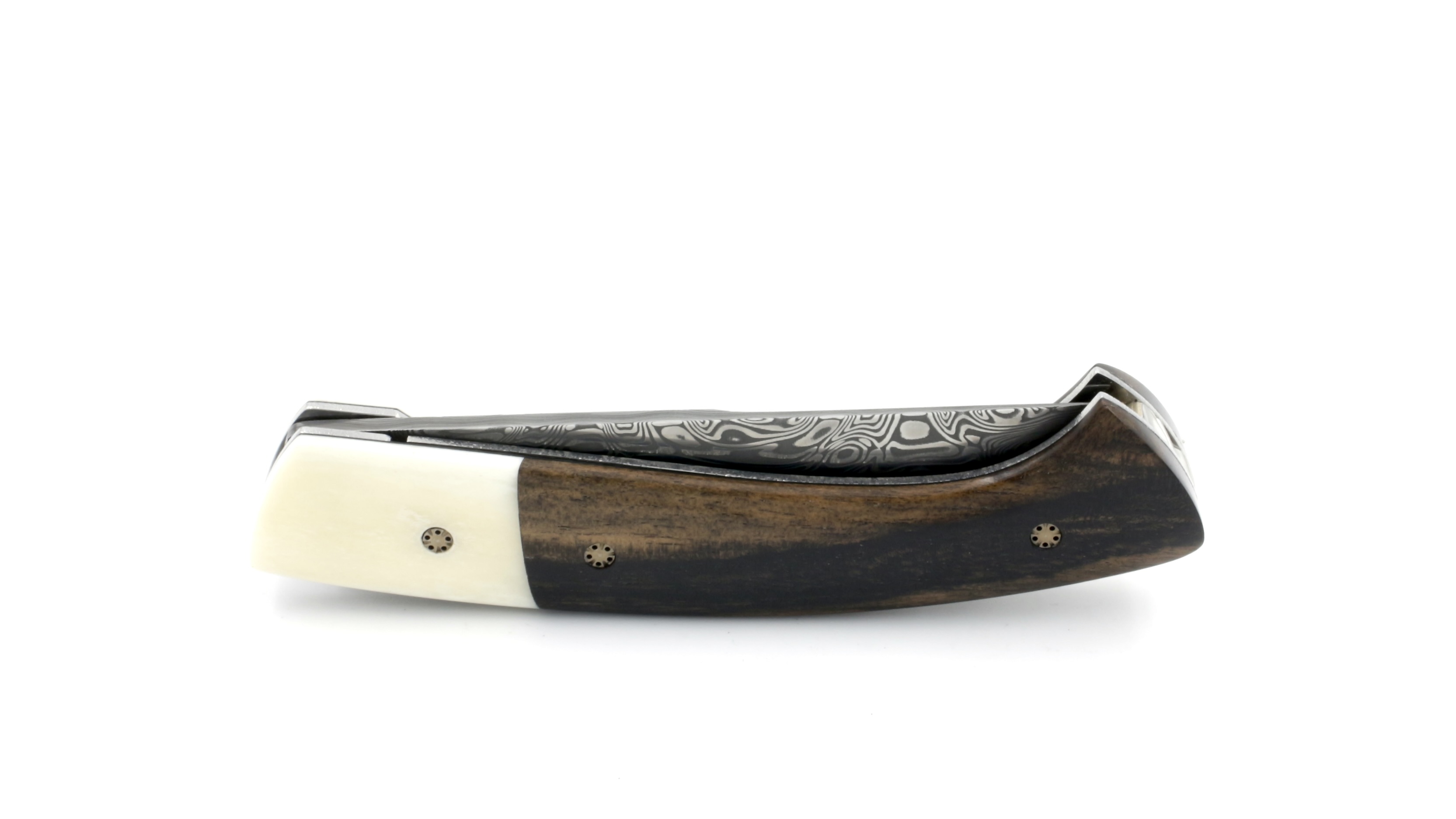 MANU LAPLACE 1515 MASAI  buffalo bone/macassar ebony damascus blade