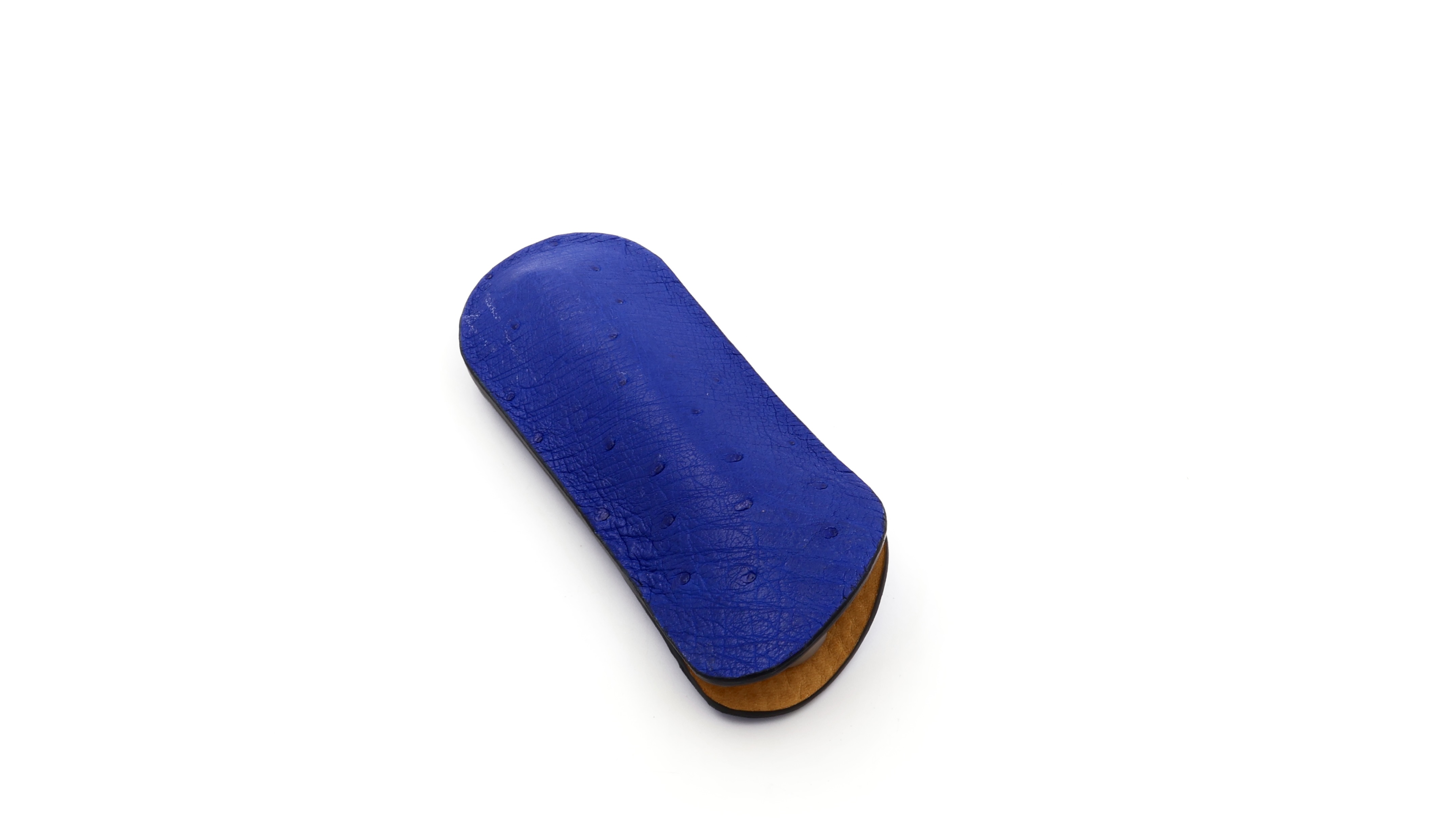 Atelier N°7 Stecketui Straussenleder indigo blau 14 cm     Atelier N°7 Stecketui Straussenleder indigo blau 14 cm