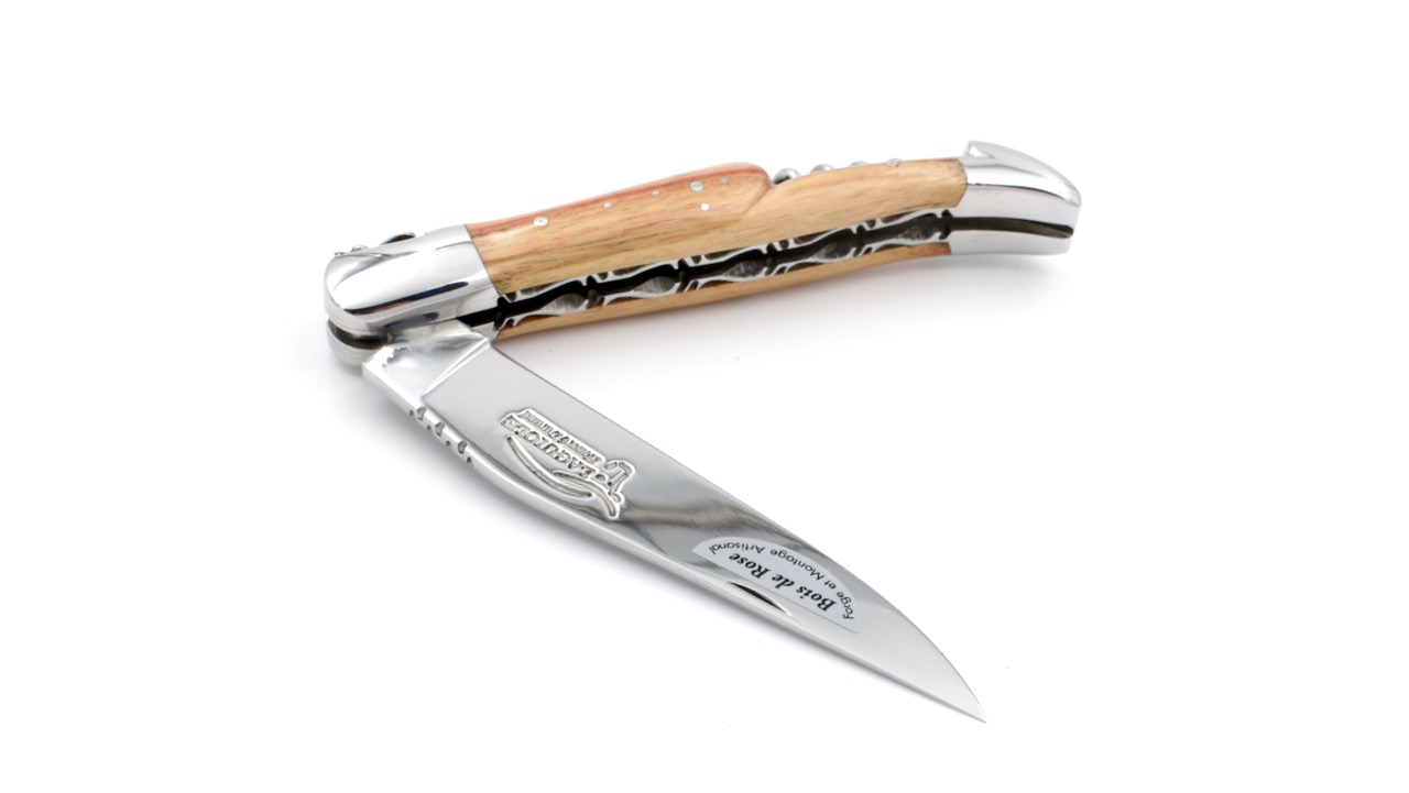 Durand-DP-Kork-Rosenholz-3 Honoré Durand Laguiole Doppelplatine Rosenholz Korkenzieher 12 cm