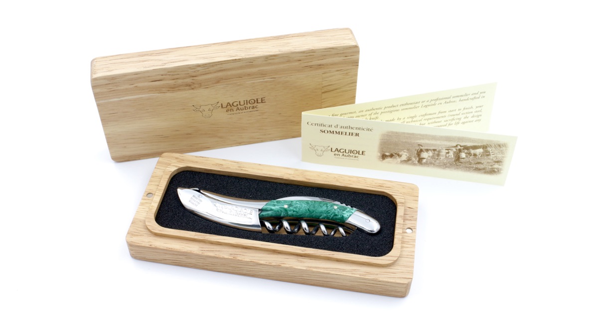 1363D402-FDCD-4573-9B39-F41FEEC5BFAF_1_105_c Laguiole en Aubrac Sommeliermesser Malachit poliert