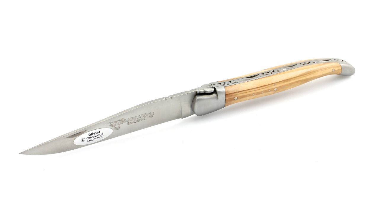 Laguiole-Olive-13-cm Laguiole en Aubrac Olivenholz 13 cm