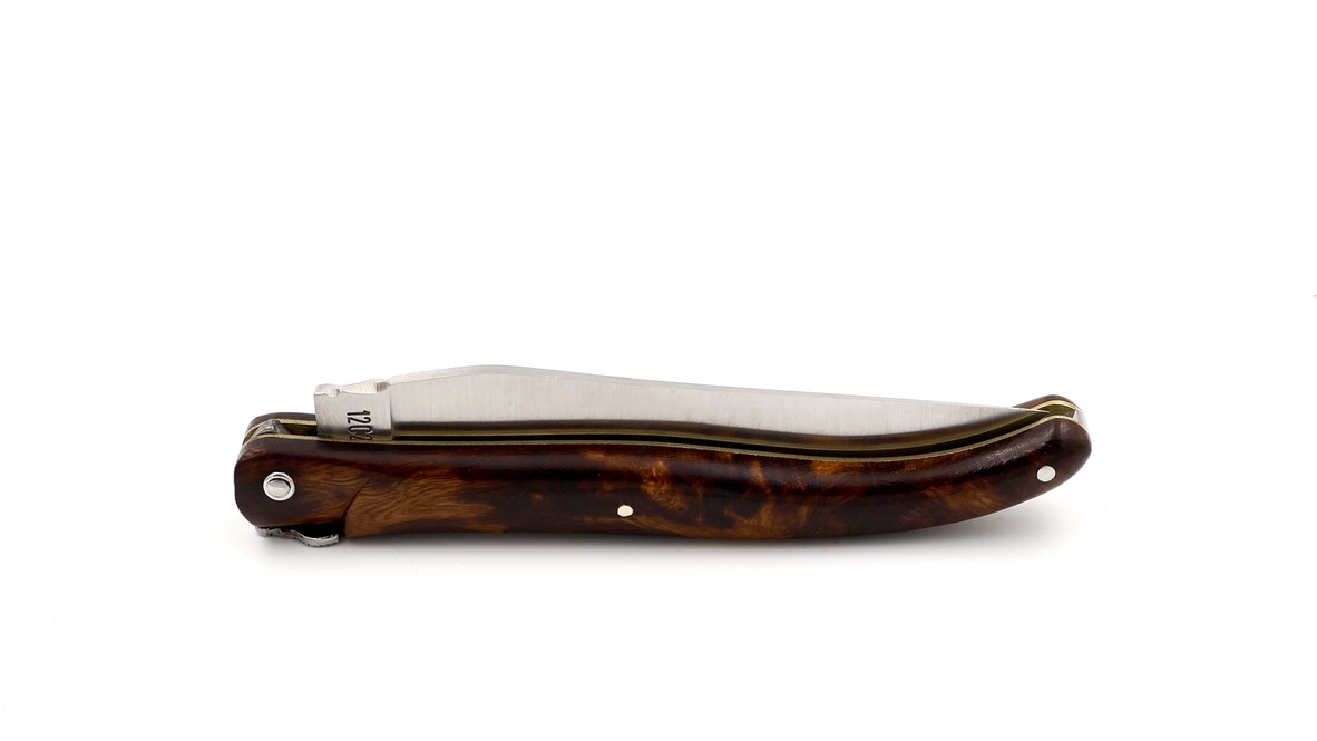 Laguiole en Aubrac Laguiole UNIQUE PIECE  ironwood burlwood 12 cm