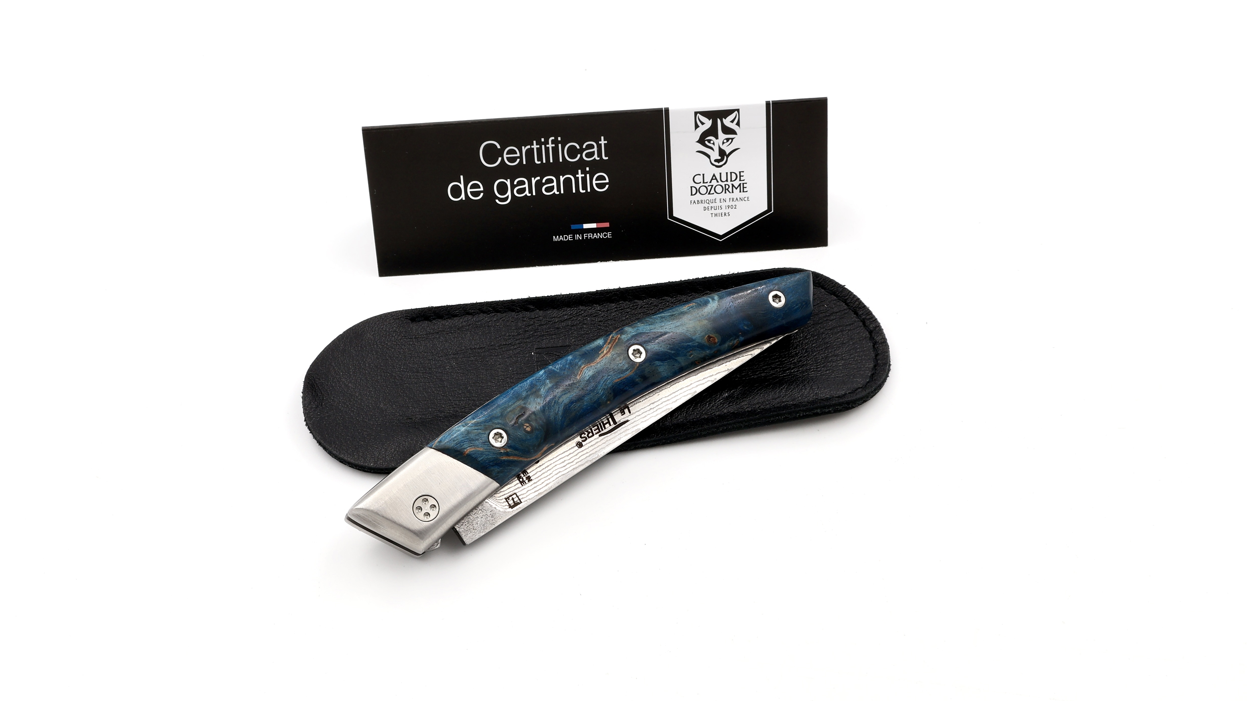 Claude DOZORME Thiers RLT maple burl VG10 damascus blade Claude DOZORME Thiers RLT maple burl VG10 damascus blade