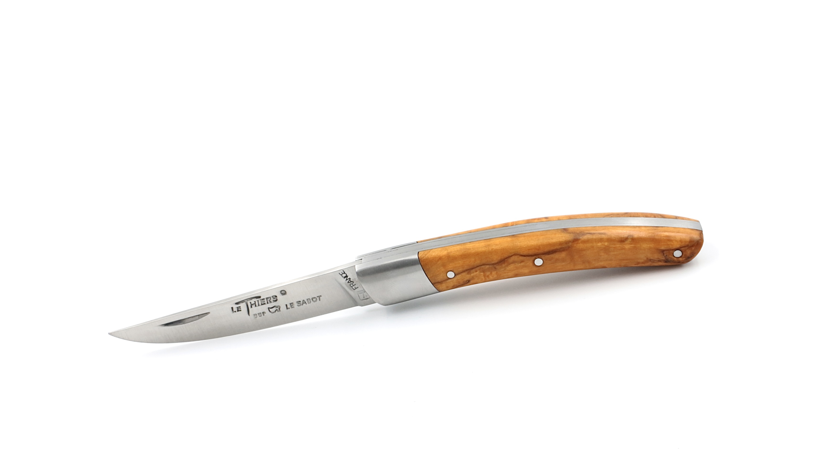 AU SABOT Le Thiers Messer 10 cm Maserbirke orange AU SABOT Le Thiers Messer 10 cm Maserbirke orange