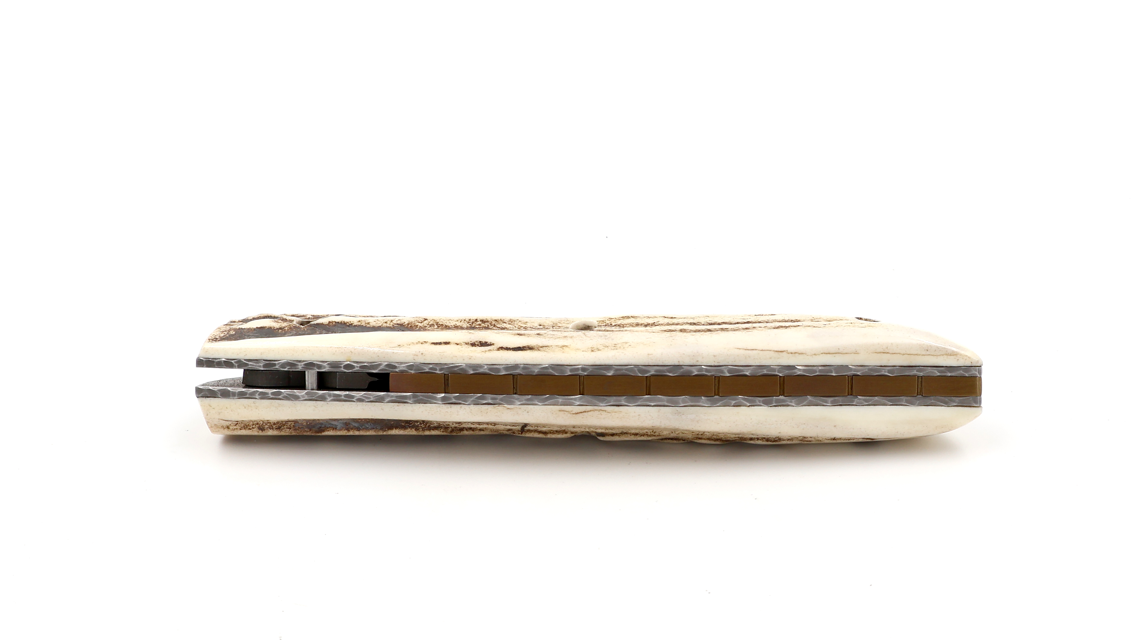 Atelier NÉVÉ Tim Bernard Sambar-staghorn stonewashed blade, hammered plates