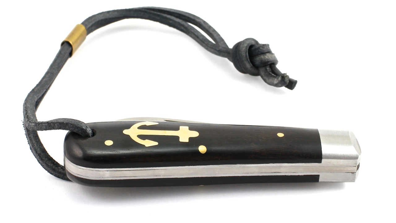 OTTER Anchor knife grenadil with strap hole and leather strap, Anker knife, Otter Messer, Brands