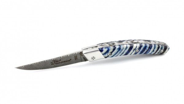 Claude DOZORME Thiers RLT mammoth tooth blue damascus blade stainless