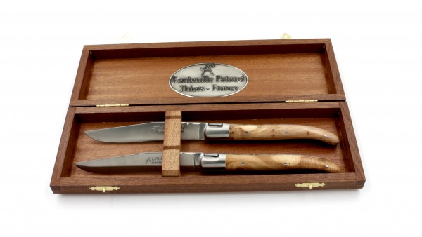 FONTENILLE PATAUD Laguiole Steakmesser Wacholder 2-tlg.