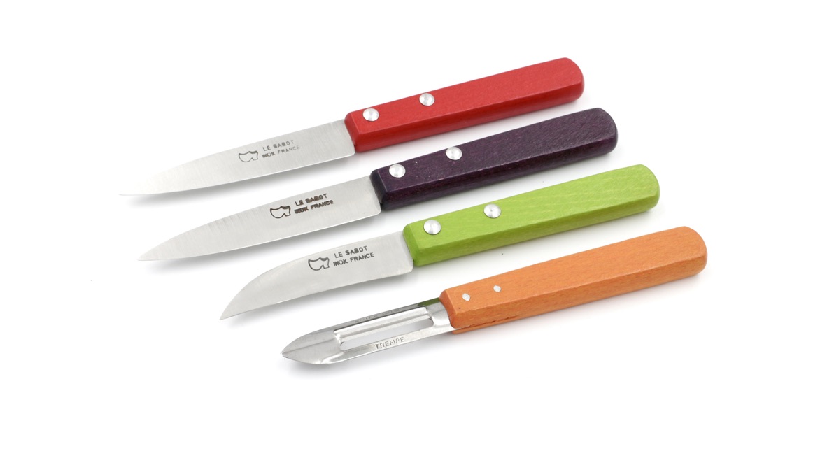 Set4 Stainless Steel Kitchen Knives Wooden Handle Small Chopping